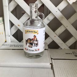 New Glass Moonshine Jugs/ Wood top Corks Available 12 Bottles In Case