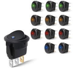 Rocker On / Off switch (Blue/ Red/ Yellow/Green)
