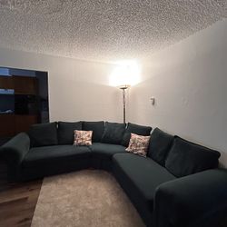 Three piece vintage sofa (Forest Green) Good Condition