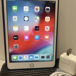 Apple iPad MINI 3rd gen 64GB WiFi 7.9” iPad—Silver complete with lightning cable  and Apple Charger