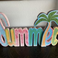 Summer Wood Shelf Sitter decoration