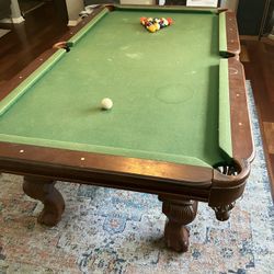 Sportcraft 7’ Pool Table With Accessories 