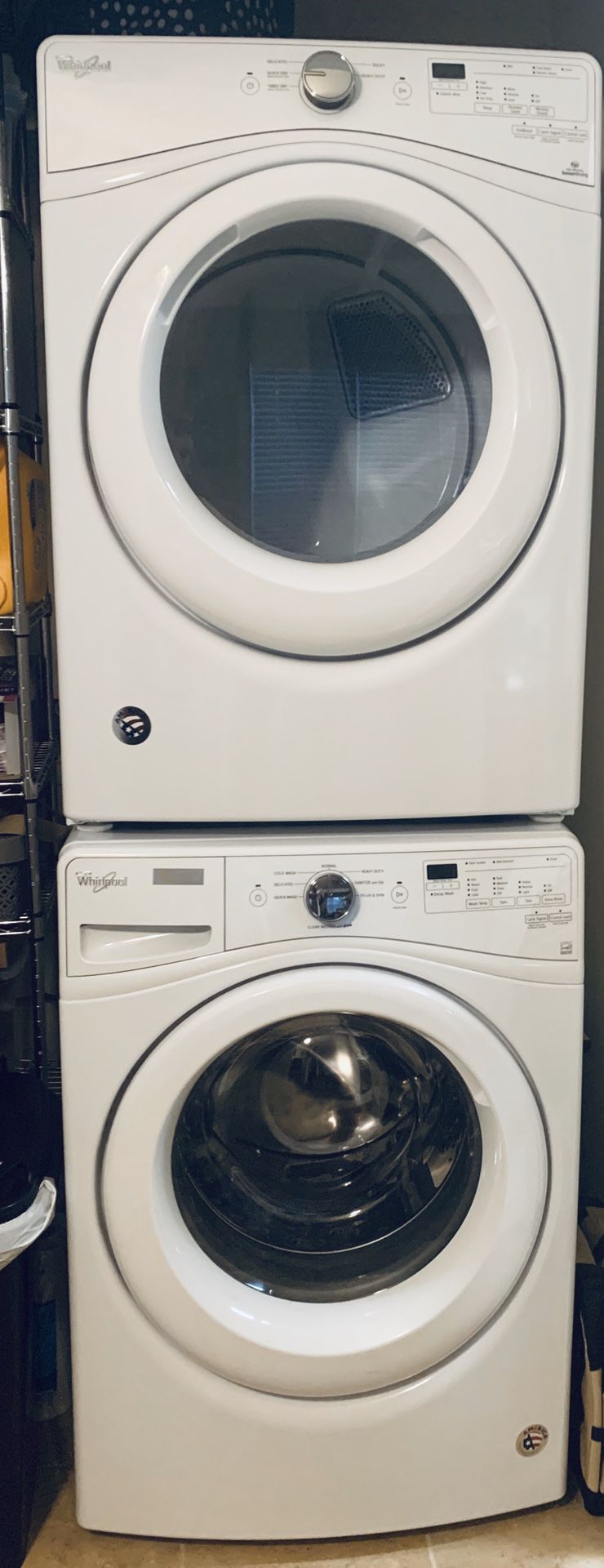 Whirlpool High-Efficiency Stackable Front Load Washer and Dryer Set