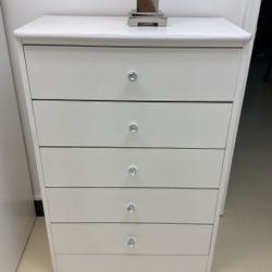 Amazing White Five Drawer With Diamond Knobs Dresser Cajonera 