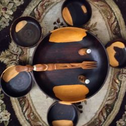 Salad Bowl ,   (Wooden).   ,