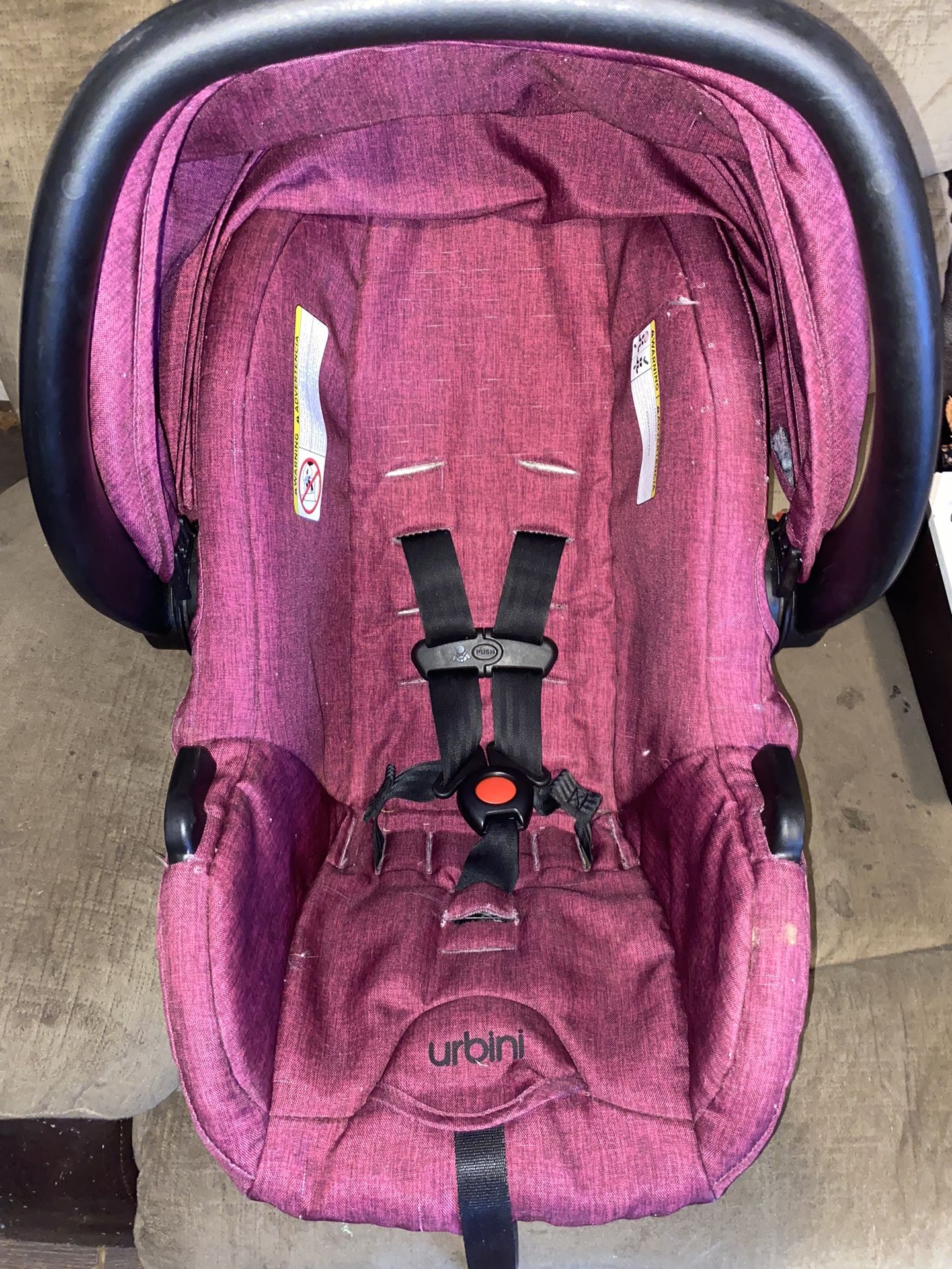 Pink urbini car seat top