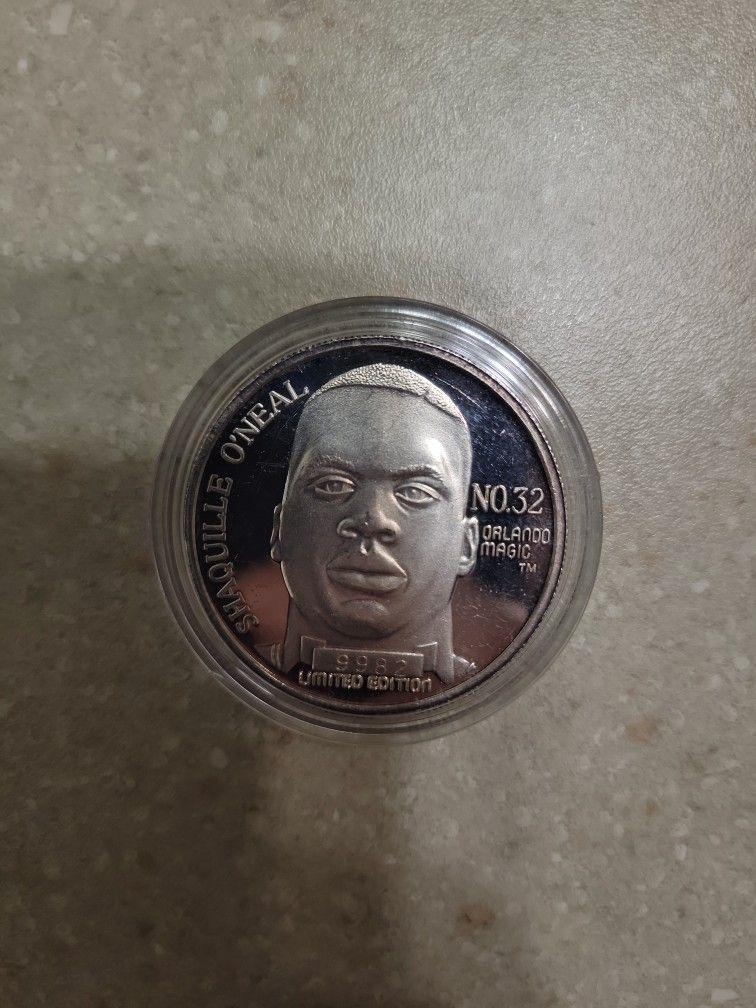 1992 Shaquille O'Neal Limited Edition 1 Oz 999 Silver Coin