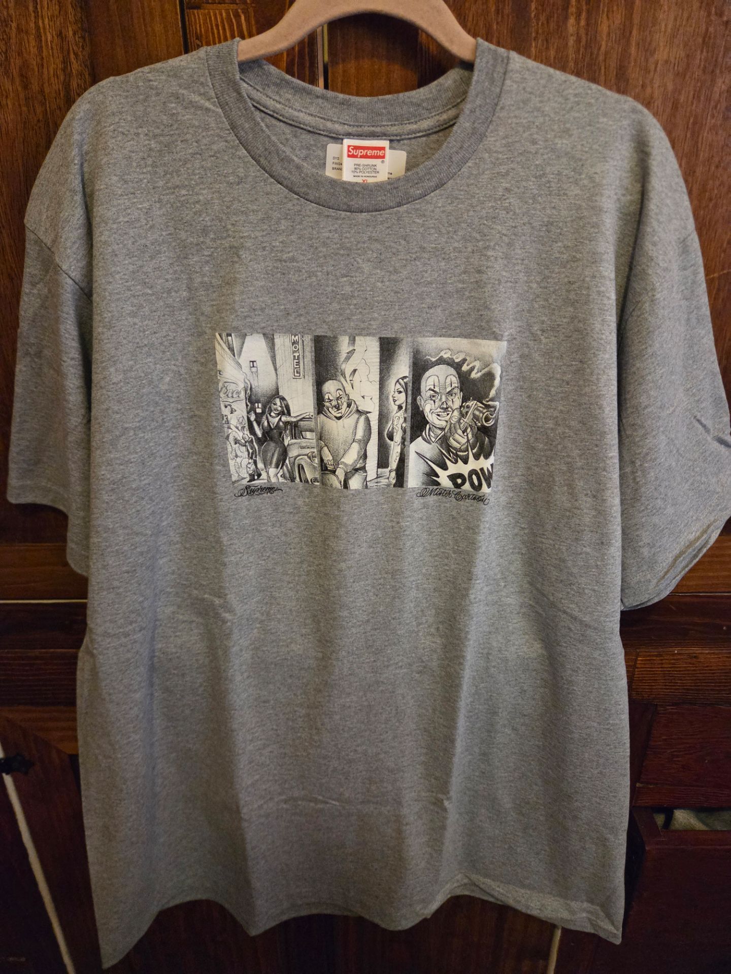 Supreme Mister Cartoon Pow Tee ' Heather gray'