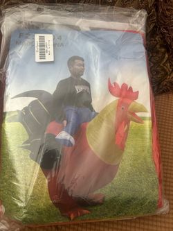 Inflatable Rooster Ride-On Halloween Costume