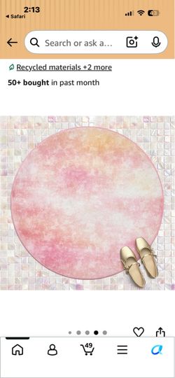 Round Pink Tie-Dye Area Rug