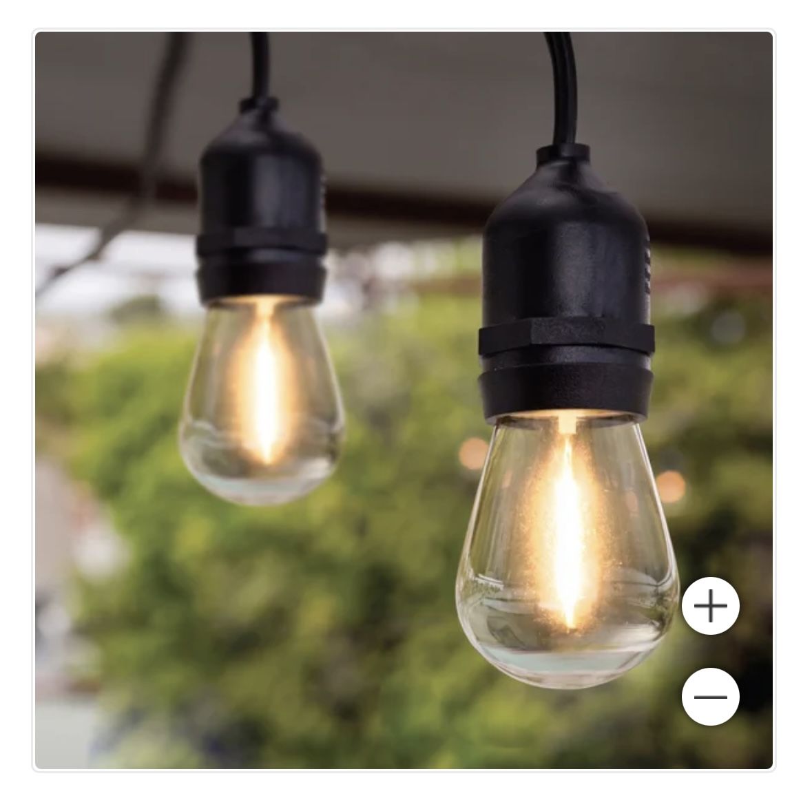 Outdoor String Lights 48', Bistro Lighting, Patio, Deck
