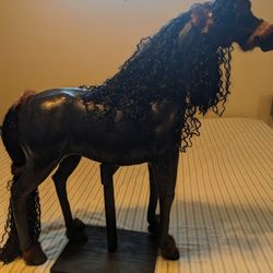 Vintage 3ft Leather Wrapped Bashkir Horse.... pick-up Only 