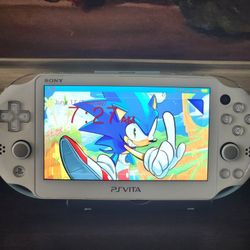 Sonic Theme Sky Blue & White PS Vita 2000