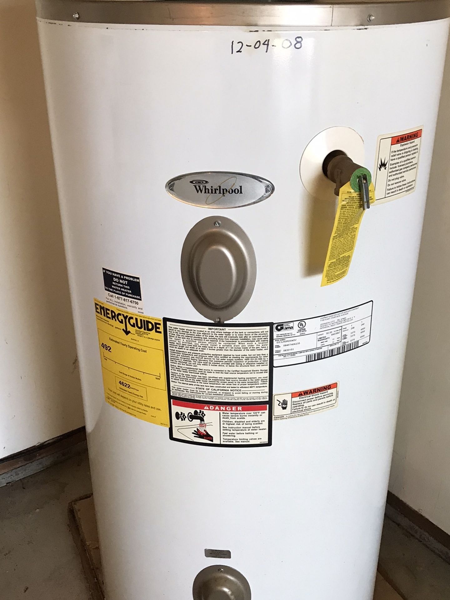 Whirlpool Electric Hot Water Heater