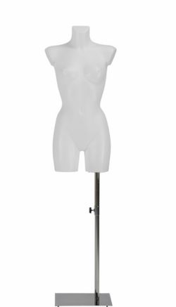 Female mannequin half torso with stand
