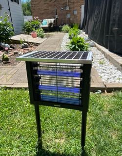 Powerful Solar Bug Zapper Outdoor – 2000 Sq. Ft. Coverage Electric Mosquito Killer, Waterproof Cordless Fly Insect Trap for Yard