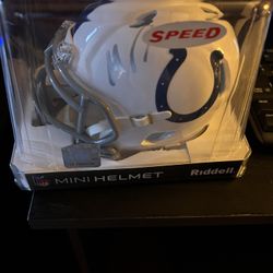 Mini Michael Pittman Jr Signed Helmet