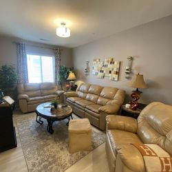 Leather Sofa, Love Seat And Recliner Great Condition