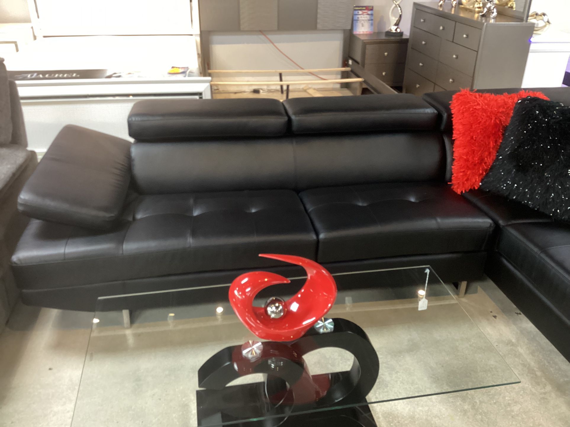 Beautiful Sofa L sectional Black Only On sale now for $1199