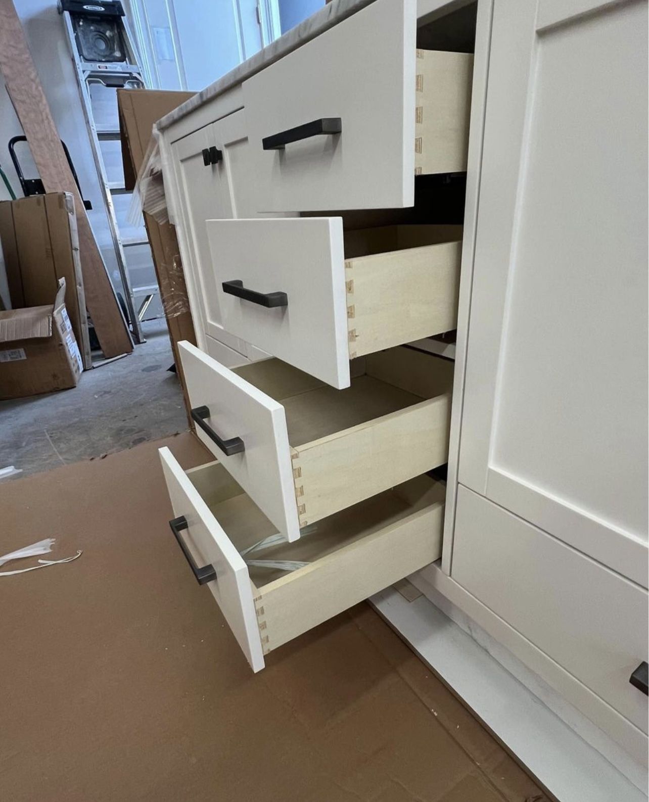 Scratch and Dent! 60” Double Sink Bathroom Vanity with Marble