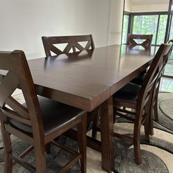 Brown Wooden Table (Extendable)