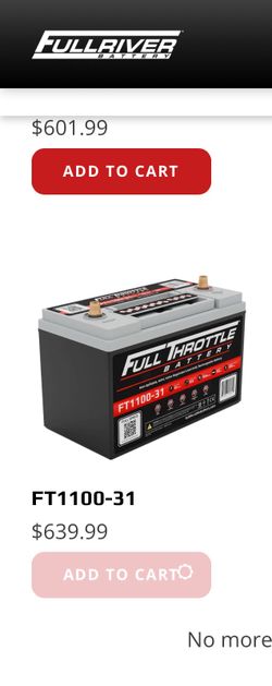 3 Full Throttle FT1100-31 deep cell AGM Batteries