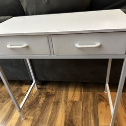 Small White Desk With 2 Drawers