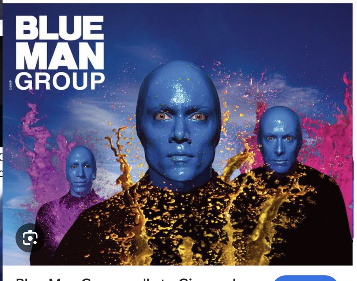 4 Tickets To Blue Man Group 5-20-25 Tomorrow