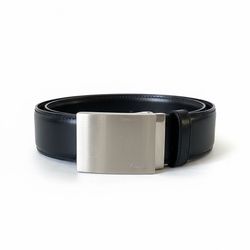 Authentic Cartier Elegant Men’s Belt and Buckle Reversible Black and Brown Leather