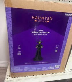 6 ft Witch Motion Activated Lighted Animatronic Halloween