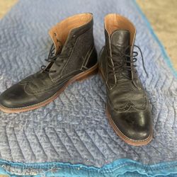 Mens Black Boots Size 10.5