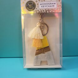 NEW Initial A Keychain 