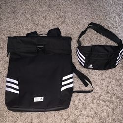 Adidas (Combo) Backpack + Waist Pouch 