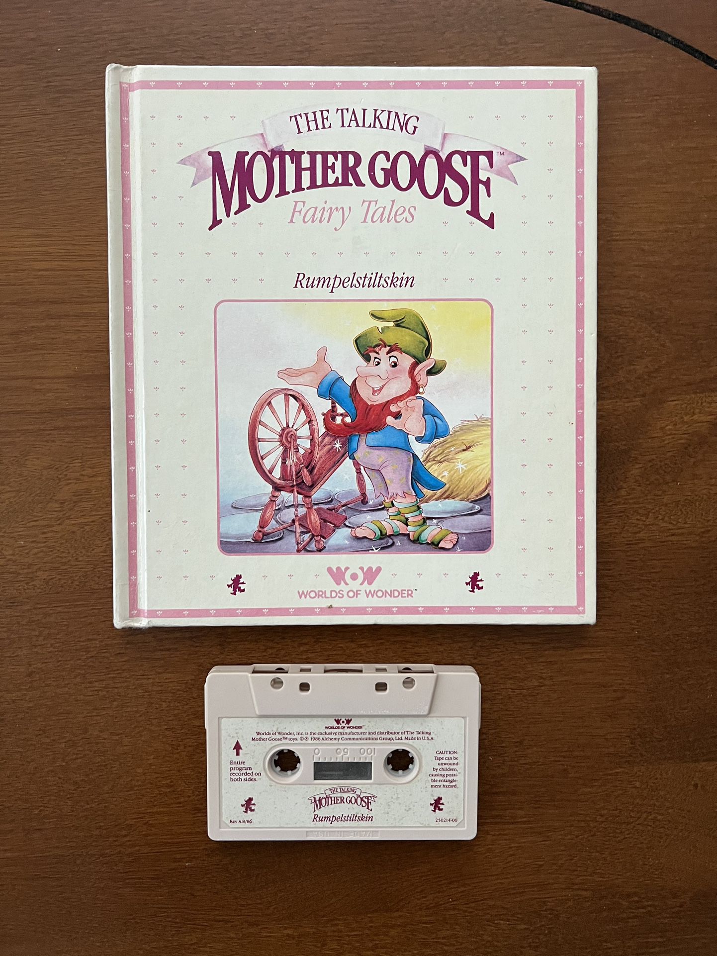 Worlds of Wonder, Talking Mother Goose Rapunzel Book & Cassette Tape