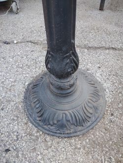 Stainless Steel Table With A Vintage Cast Iron Stand Beautiful Condition