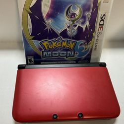 Nintendo 3ds XL Pokemon Moon And Charger 