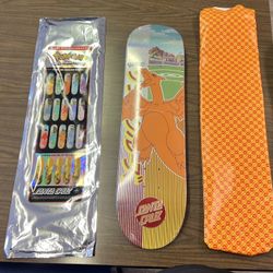 Santa Cruz x Pokemon Holographic Charizard Skateboard Deck