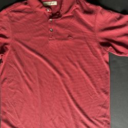 Tommy Bahama Men's Embroidered Logo Medium Red Polo  Short Sleeve Casual