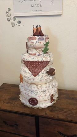 4 Tier Diaper Cake Baby Shower Gift
