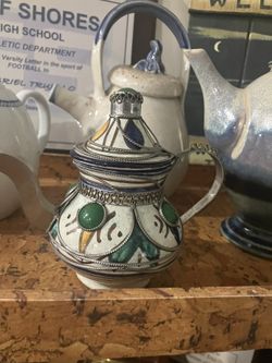 Vintage Moroccan Ceram Mini Teapot