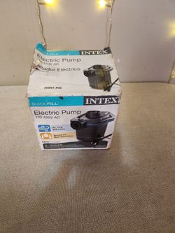 Intex Quick-Fill Electric Air Pump (110-120V AC) – Brand New Open Box