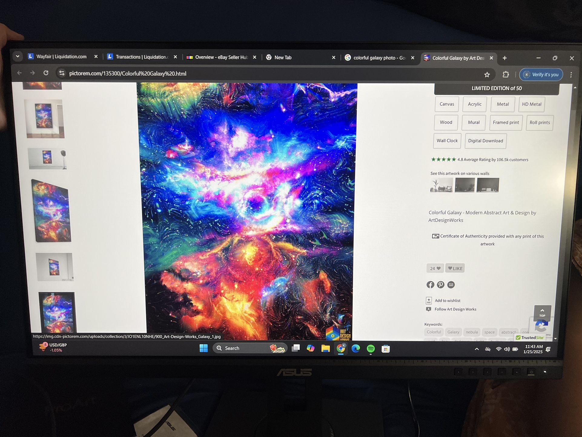 ASUS Pro art 27 Inch Display