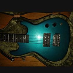 Custom Teal VMI Cruise Guitar Pro Fret-level Setup & Case! $is$