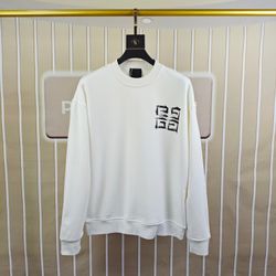 Givenchy 2024 autumn and winter new original men's casual white sweatshirt