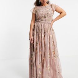 Embroidered Florals Gown- US Size 18