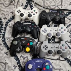 Playstation And Nintendo Controllers 