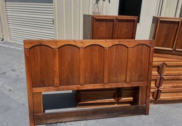 Mid Century Brown Saltman QUEEN Headboard
