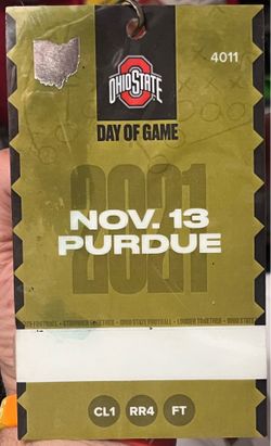 Buckeye Sideline credentials. Show that Ohio State Football  FLEX with 8