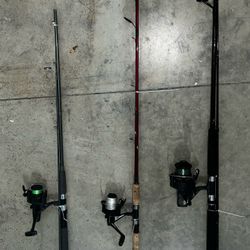 3 Brand New Shimano Fishing Poles And Reels