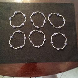 Lavender Crystal Stretch Bracelet 